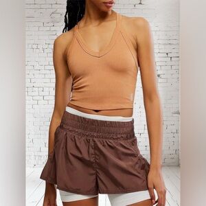 Free People All Clear V Neck Cami in Twig